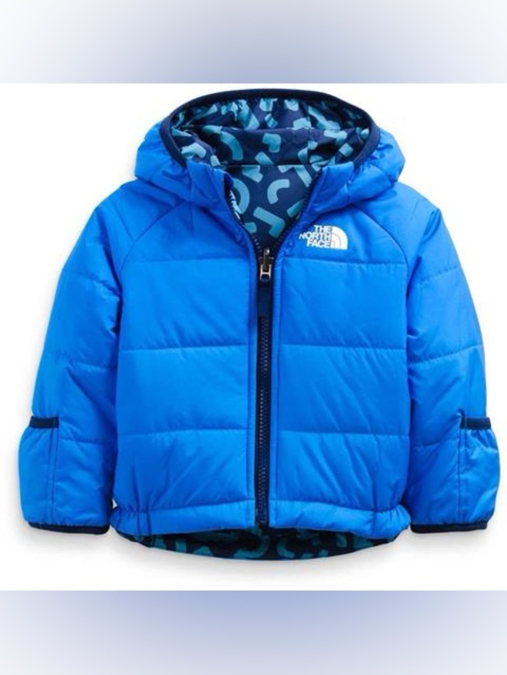 NWT THE NORTH FACE Baby Reversible Perrito Jacket | Blue MSRP $75 12-18M